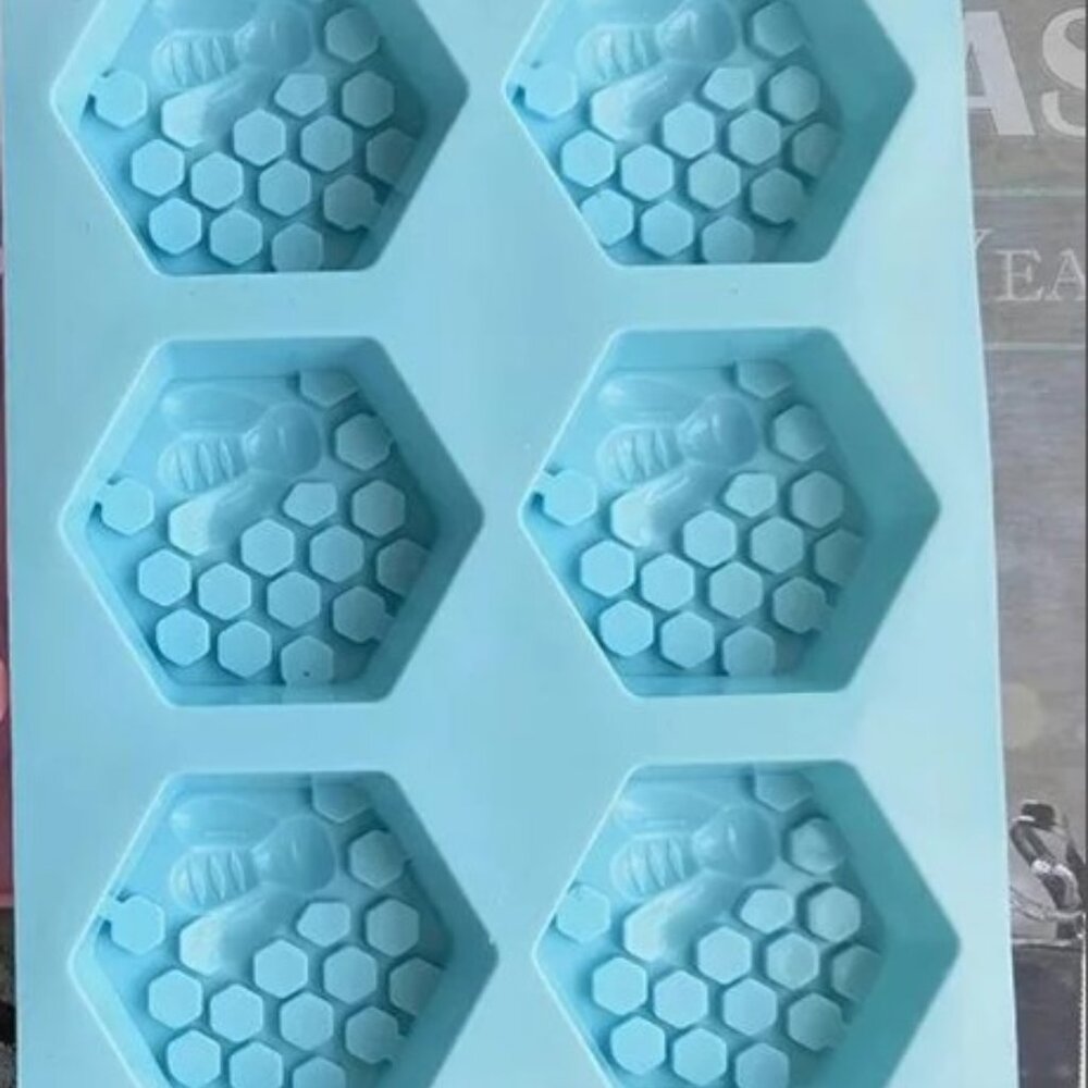 NEW ----Set of 2 - 6 cavity Bee Silicone Molds